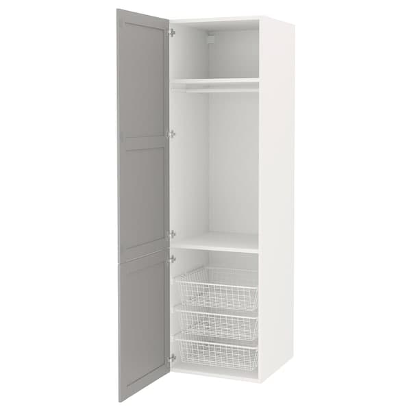 Ikea ENHET Combination of high furniture - white/grey frame 60x62x210 cm , 60x62x210 cm
