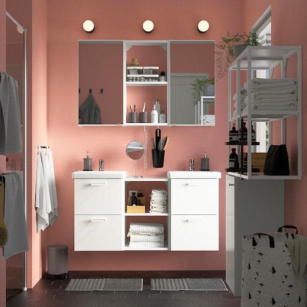 ENHET - Storage combination, white, 80x32x150 cm - best price from Maltashopper.com 39547952