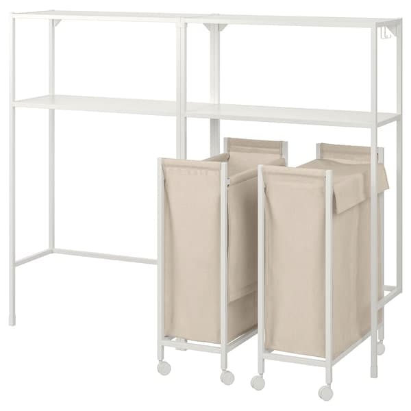 ENHET - Storage combination, white, 160x30x129 cm