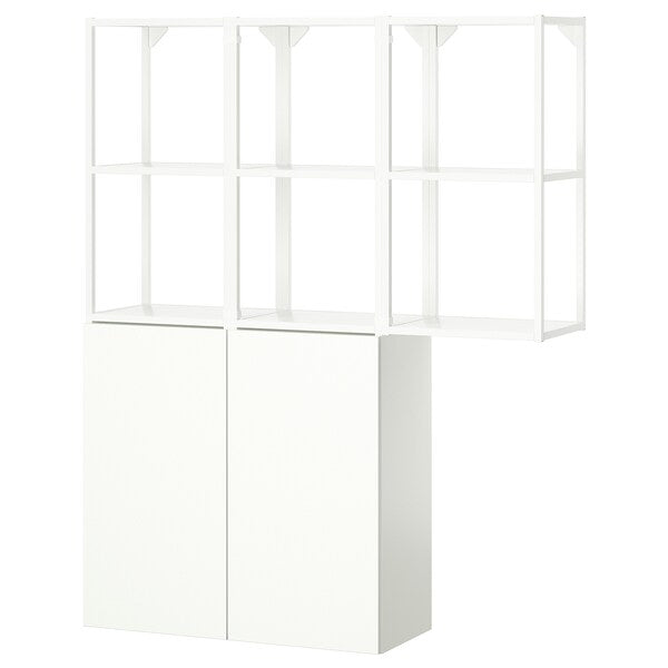 ENHET - Storage combination, white, 120x32x150 cm