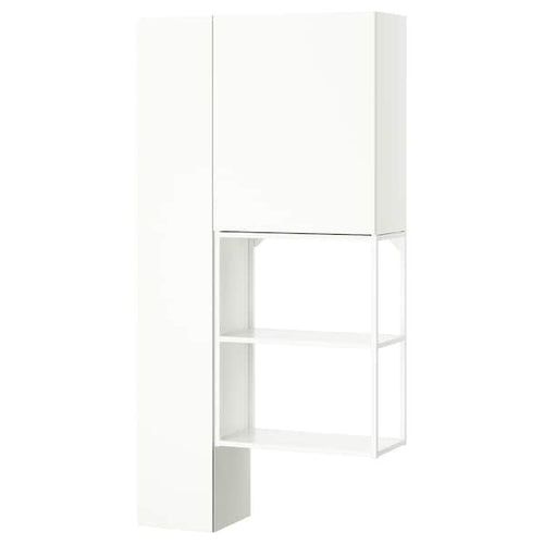 ENHET - Storage combination, white, 90x32x180 cm
