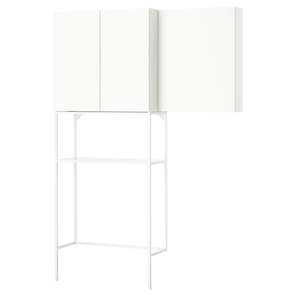 ENHET - Storage combination, white, 140x32x204 cm