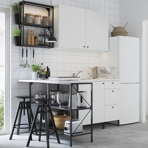 ENHET Corner kitchen - anthracite/white , - best price from Maltashopper.com 49338217