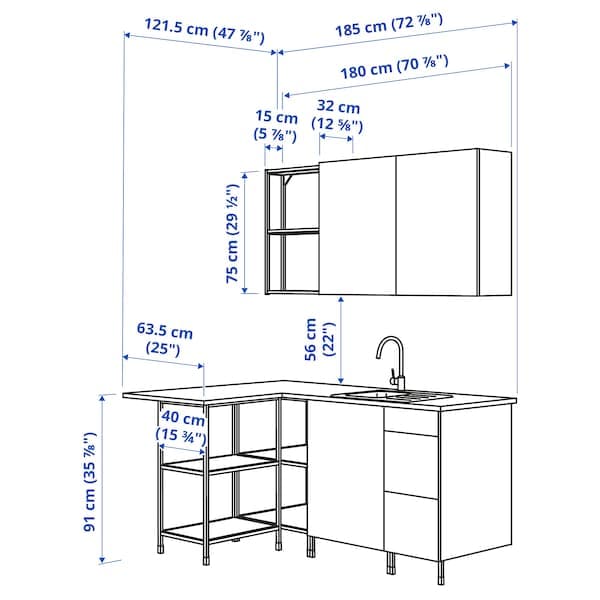 Ikea ENHET - Corner kitchen ,