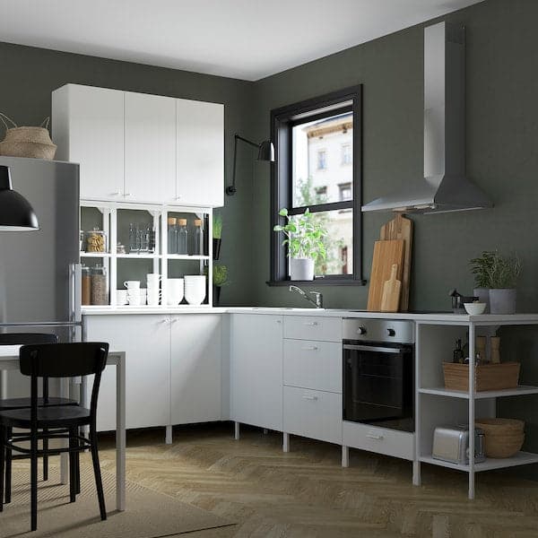 ENHET - Corner kitchen, white , - best price from Maltashopper.com 09337837