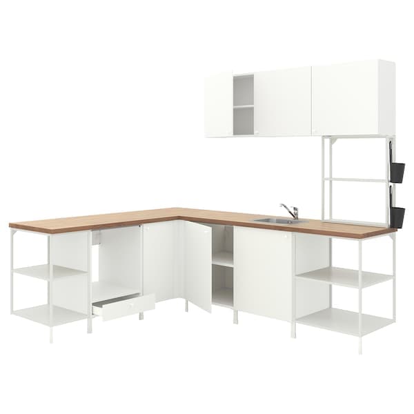 ENHET Angular kitchen - white - best price from Maltashopper.com 19338129