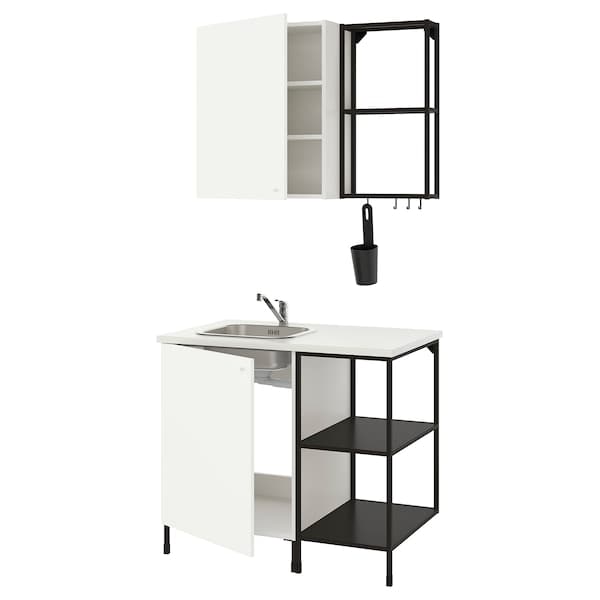 Ikea ENHET Kitchen - anthracite/white 103x63.5x222 cm , 103x63.5x222 cm