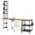 ENHET kitchen, anthracite/white, 243x241x63.5 cm