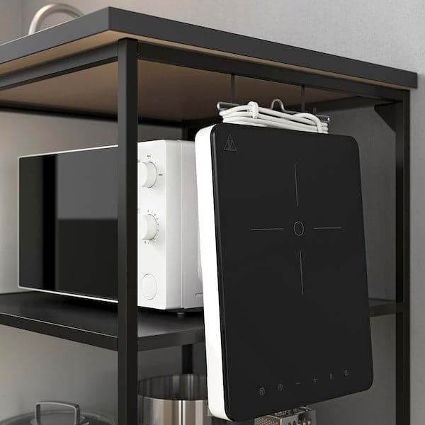 Ikea ENHET Kitchen - white/oak effect 103x63.5x222 cm , 103x63.5x222 cm