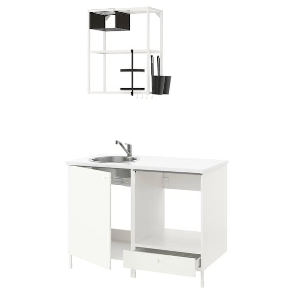 ENHET Kitchen - white 123x63.5x222 cm , 123x63.5x222 cm