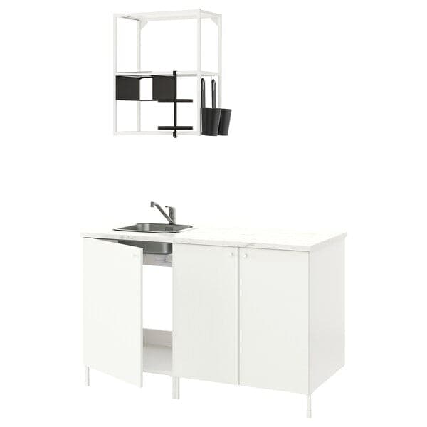 ENHET Kitchen - white 143x63.5x222 cm , 143x63.5x222 cm - best price from Maltashopper.com 79337235