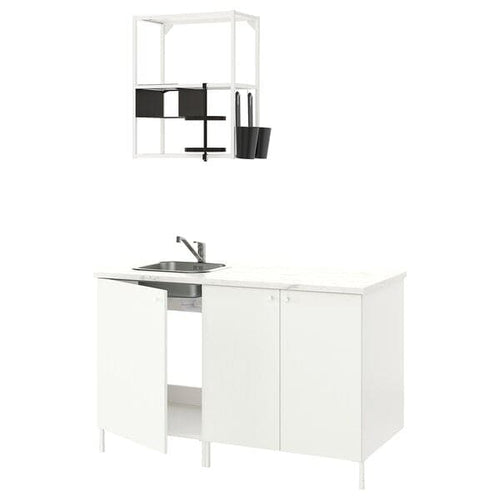 ENHET Kitchen - white 143x63.5x222 cm , 143x63.5x222 cm