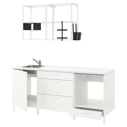 ENHET Kitchen - white 203x63.5x222 cm , 203x63.5x222 cm
