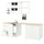 ENHET kitchen, white, 243x63.5x222 cm
