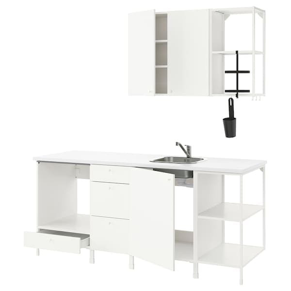 ENHET Kitchen - white 203x63.5x222 cm , 203x63.5x222 cm