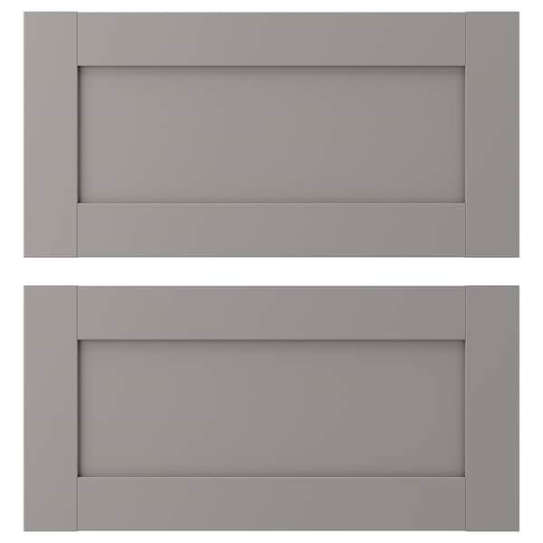 ENHET - Drawer front, grey frame, 60x30 cm - best price from Maltashopper.com 00457674