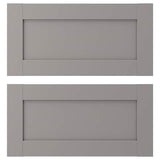 ENHET drawer front, grey frame, 60x30 cm, 2 pack