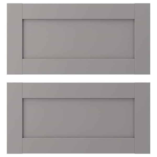 ENHET - Drawer front, grey frame, 60x30 cm