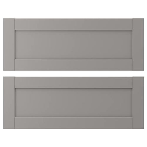 ENHET - Drawer front, grey frame, 80x30 cm