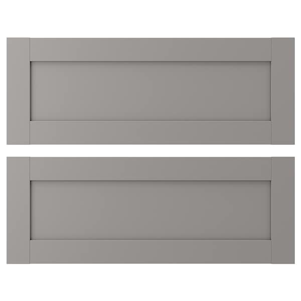 ENHET - Drawer front, grey frame, 80x30 cm