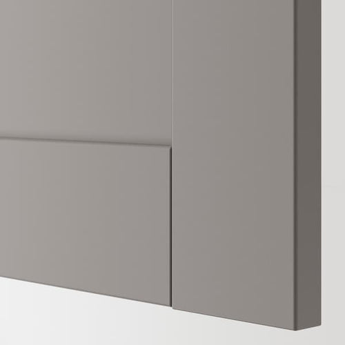 ENHET - Front for dishwasher, grey frame, 45x75 cm