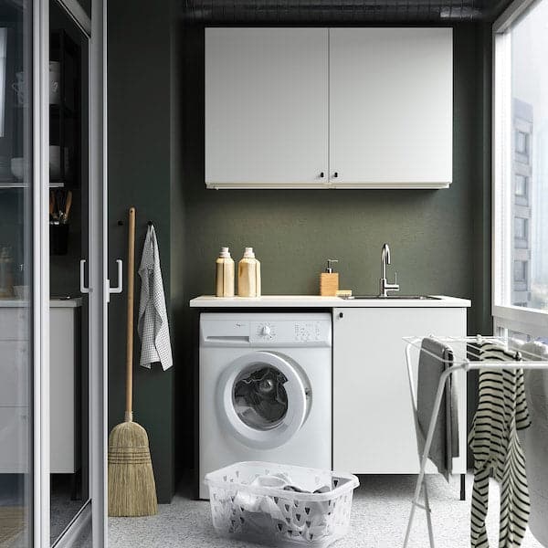 Ikea ENHET - Laundry, anthracite/white, 121.5x63.5x87.5 cm , 139x63.5x87.5 cm