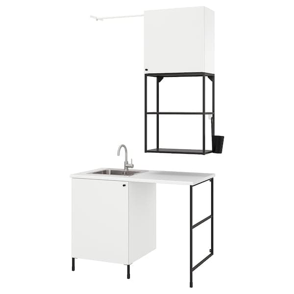 Ikea ENHET - Laundry, anthracite/white, 139x63.5x87.5 cm