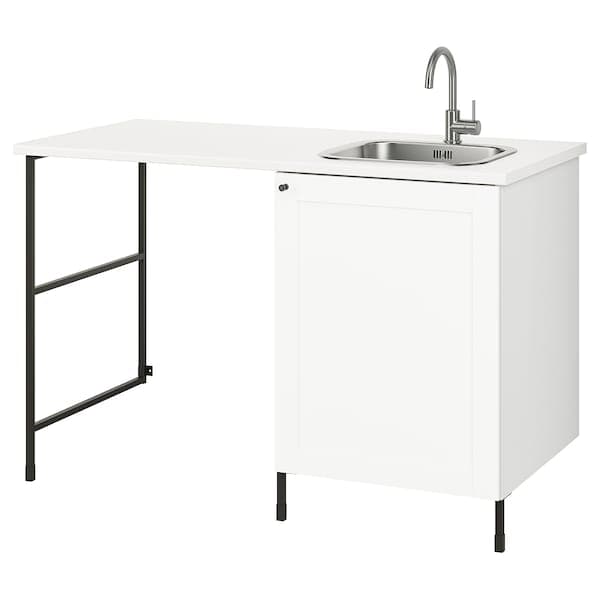 Ikea ENHET - Laundry, anthracite/white frame, , 139x63.5x90.5 cm