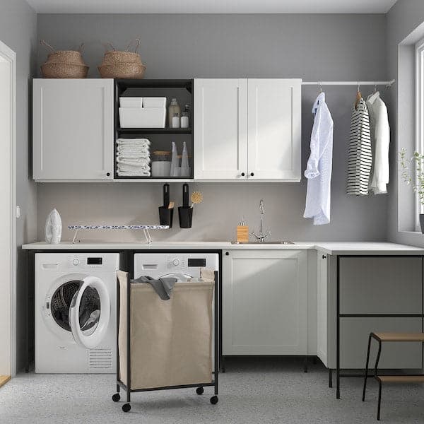 Ikea ENHET - Laundry, anthracite/white frame, 269.5x139x63.5 cm ,