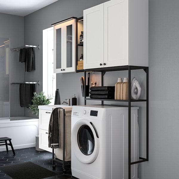 Ikea ENHET - Laundry room, anthracite/white frame,180x43x204 cm