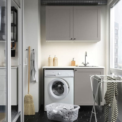 ENHET - Laundry room, anthracite / gray frame, 121.5x63.5x87.5 cm , 139x63.5x87.5 cm - best price from Maltashopper.com 99477258