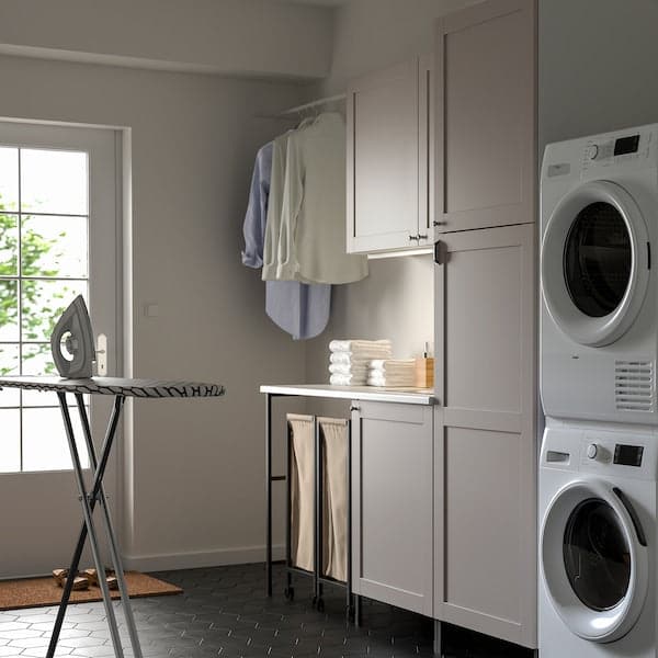 Ikea ENHET - Laundry, anthracite/grey frame, 190x63.5x222.5 cm