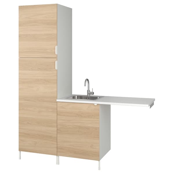 ENHET Laundry - white/oak effect 183x63.5x222.5 cm , 183x63.5x222.5 cm