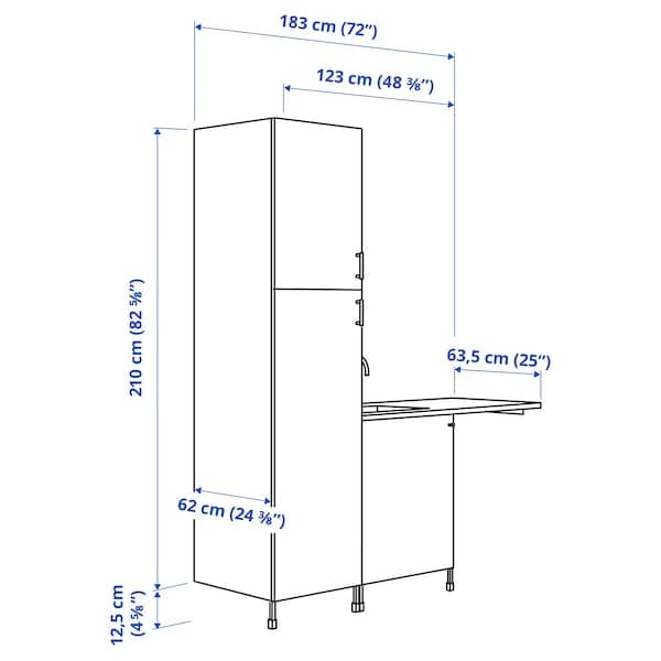 Ikea ENHET - Laundry , 183x63.5x222.5 cm