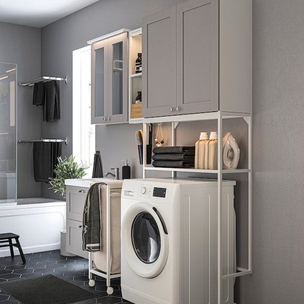 Ikea ENHET - Laundry, white/grey frame,180x43x204 cm