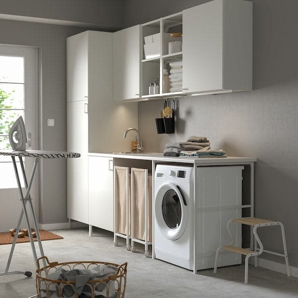 Ikea ENHET - Laundry, white, 261.5x63.5x222.5 cm , 261.5x63.5x222.5 cm