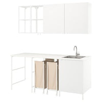 ENHET - Laundry, white, 203x63.5x90.5 cm , 203x63.5x90.5 cm - best price from Maltashopper.com 49497193