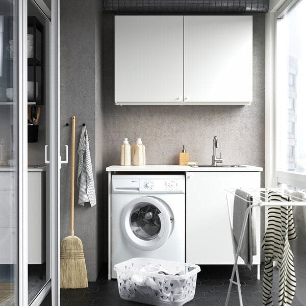 ENHET - Laundry room, bianco, 121.5x63.5x87.5 cm - best price from Maltashopper.com 99477263