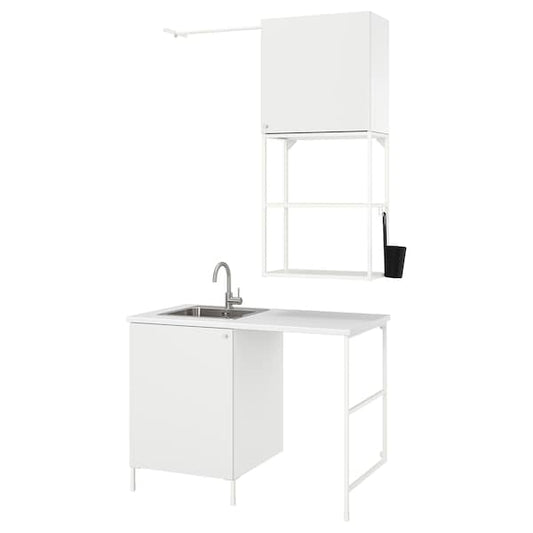 Ikea ENHET - Laundry, white, 139x63.5x87.5 cm , 139x63.5x87.5 cm
