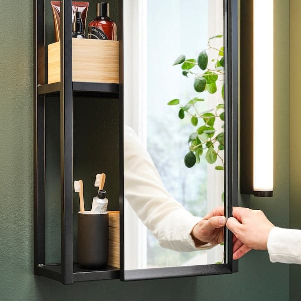 Ikea ENHET - Mirror cabinet, anthracite, 40x17x75 cm
