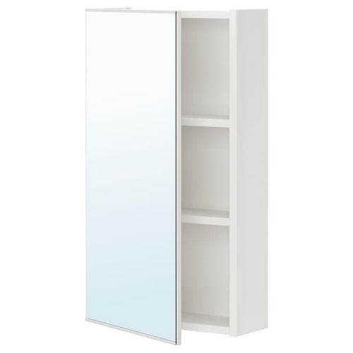 ENHET - Mirror cabinet with 1 door, white, 40x17x75 cm