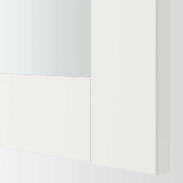 ENHET - Mirror cabinet with 1 door, grey/white frame