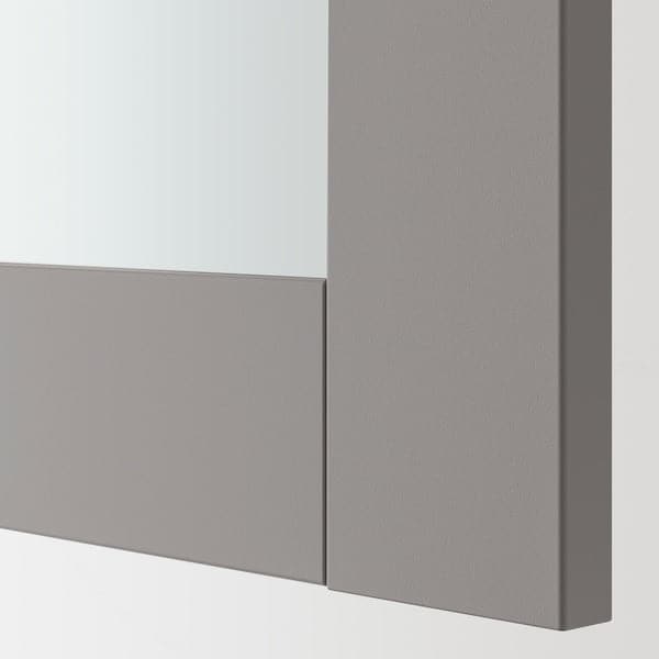 ENHET - Mirror cabinet with 2 doors, white/grey frame, 80x32x75 cm - best price from Maltashopper.com 59323705