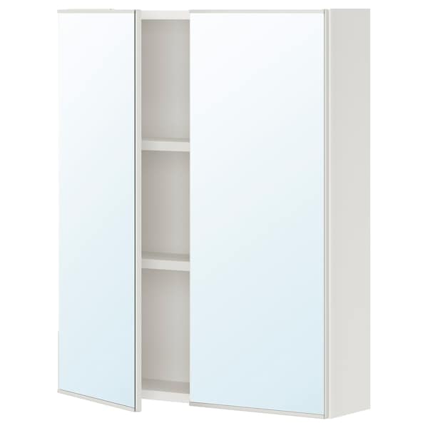 ENHET - Mirror cabinet with 2 doors, white, 60x17x75 cm - best price from Maltashopper.com 39323669