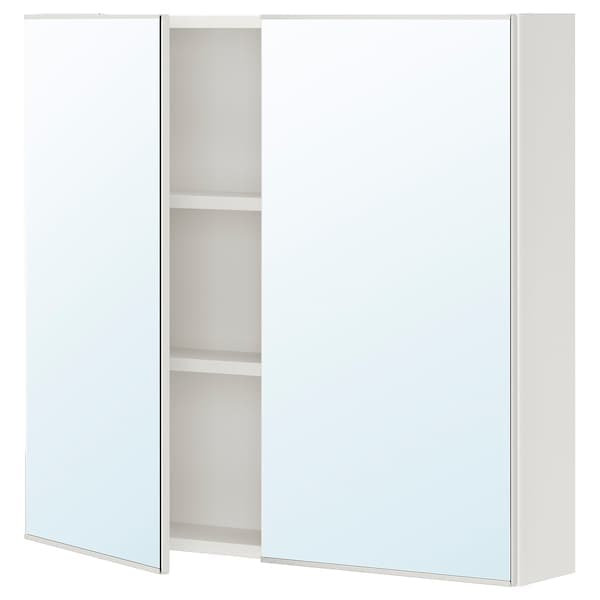 Ikea ENHET - Mirror cabinet with 2 doors, white, 80x17x75 cm