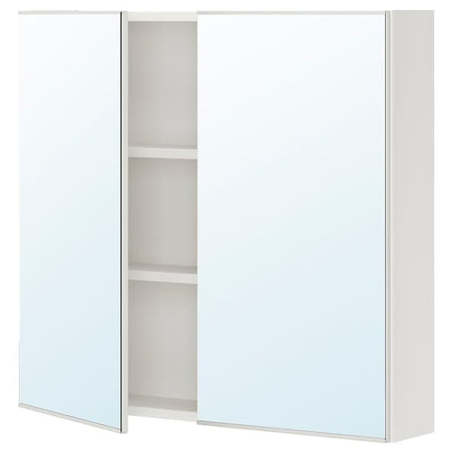 ENHET - Mirror cabinet with 2 doors, white, 80x17x75 cm