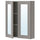ENHET - Mirror cabinet with 2 doors, grey/grey frame, 60x17x75 cm