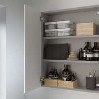 ENHET - Mirror cabinet with 2 doors, grey, 60x17x75 cm - best price from Maltashopper.com 29323660