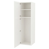 ENHET High cabinet with 2 doors - white/white frame 60x62x210 cm , 60x62x210 cm - best price from Maltashopper.com 39435469