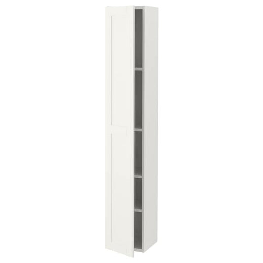 ENHET - Hi cb w 4 shlvs/door, white/white frame, 30x32x180 cm - best price from Maltashopper.com 59322490